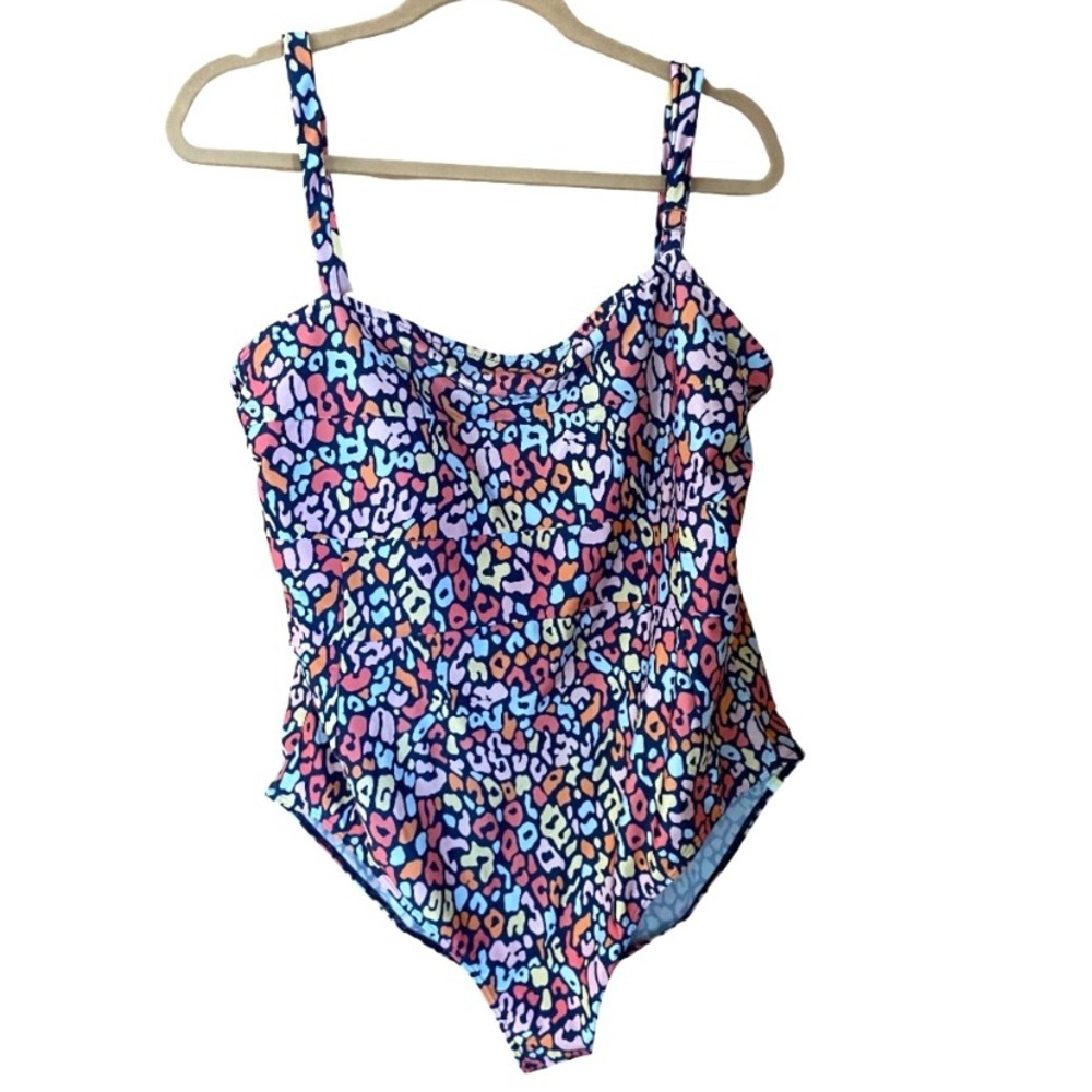 Summersalt Wide Strap Oasis multicolored adjustable one-piece swimsuit size 18